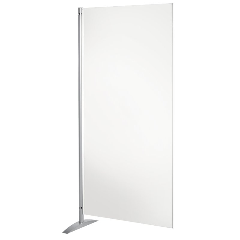 Kerkmann système de cloison whiteboard Metropol, aluminium/blanc, 800×1750 mm, inscriptible recto-verso